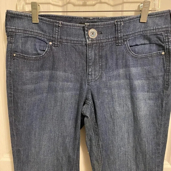 White House Black Market Bootcut Flared Leg blue Jeans Women Size 4R Pockets - Picture 5 of 6